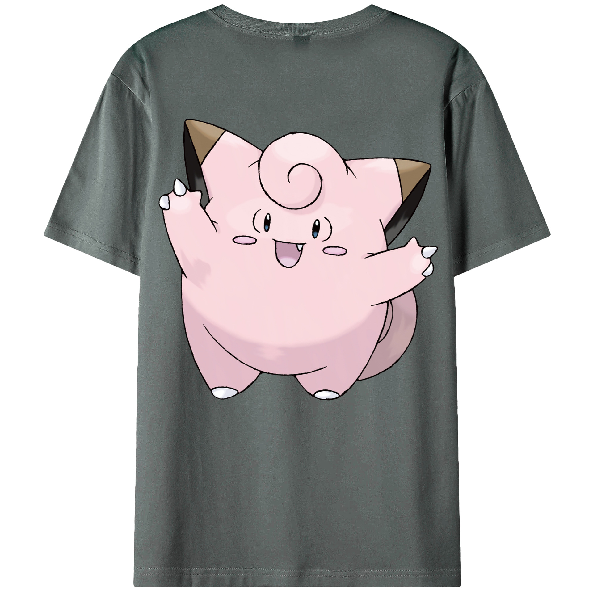（画像用） ポケットモンスター Pokémon 綿100％ メンズ半袖Tシャツ（バックプリント） 通気性